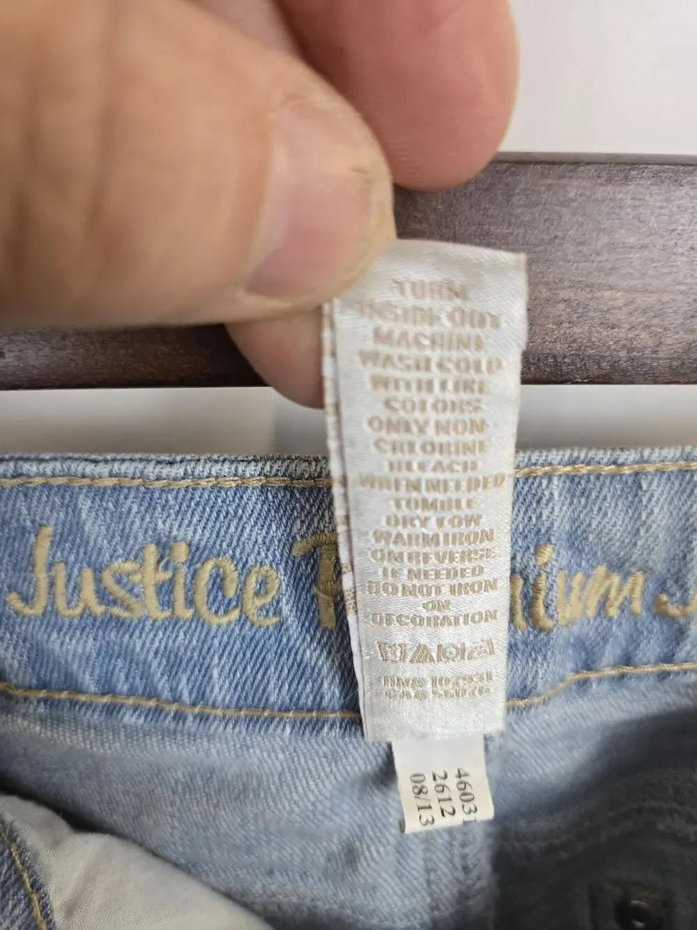 Justice Premium Jeans Girls 14R Blue Multicolor Tie Dye Skinny Simply Low Denim